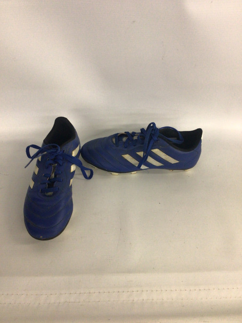 Vist Large View of Product Image Which is Used Adidas Soccer Cleats Royal Blue Junior 03.5