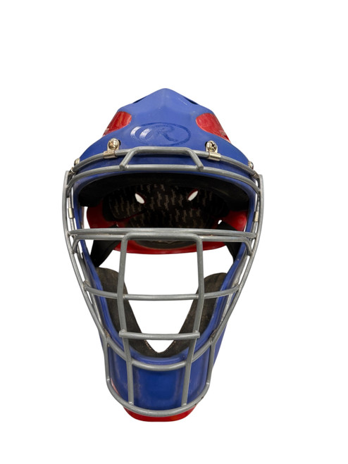 Vist Large View of Product Image Which is Used Rawlings CPV2N Catchers Helmet Royal Blue Adult