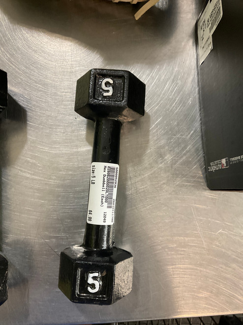 Vist Large View of Product Image Which is Used Hex Dumbbell (Each) 5 lb