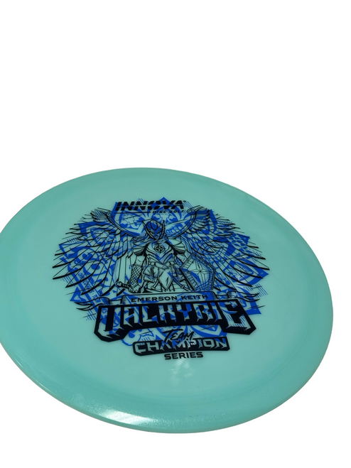 Vist Large View of Product Image Which is Used Innova VALKYRIE EMERSON KEITH Team Champion Series Double Stamp Disc Golf Driver Royal Blue 173g - Like New