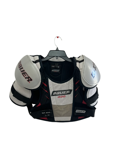 Vist Large View of Product Image Which is Used Bauer 400 Senior LG Hockey Shoulder Pads 