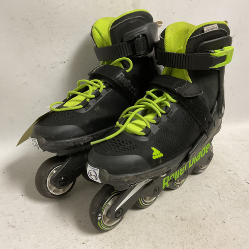 Vist Large View of Product Image Which is Used Rollerblade MICROBLADE ADJ 5-8 Senior Rec Fitness Skates Black Adjustable