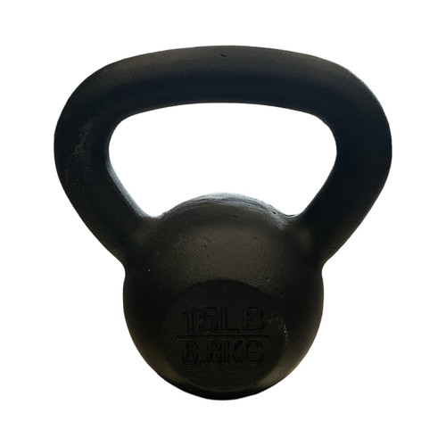 Vist Large View of Product Image Which is Kettle Dumbbell, Black, 15 lb