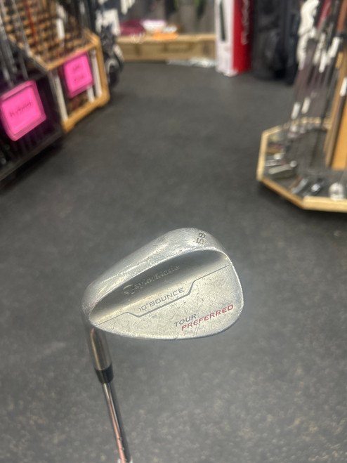 Vist Large View of Product Image Which is Used Taylormade TOUR PREFERRED Golf Wedge Mens LH 58 Degree