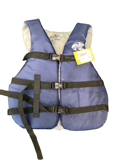 Vist Large View of Product Image Which is Used BASS PRO Adult PFD Green L/XL