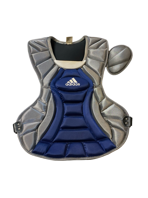 Vist Large View of Product Image Which is Used Adidas BLUE Catchers Chest Protector Grey Adult
