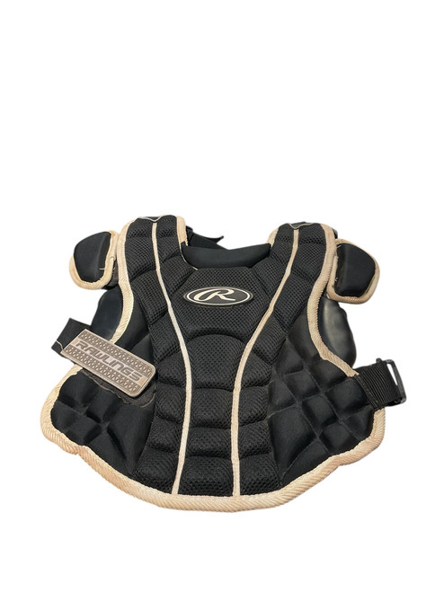 Vist Large View of Product Image Which is Used Rawlings BLACK CHEST PROTECTOR Catchers Chest Protector Black Junior