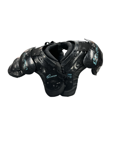 Vist Large View of Product Image Which is Used Champro SCORPION FB Shoulder Pads Black SM