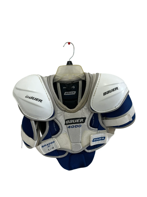 Vist Large View of Product Image Which is Used Bauer 4000 Junior LG Hockey Shoulder Pads 