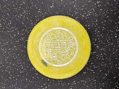 Vist Large View of Product Image Which is Used Prodigy Disc FALL COLORS Disc Golf Putter Yellow