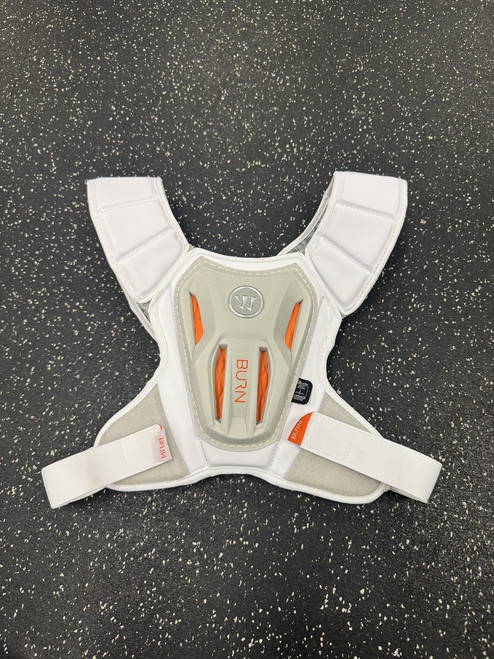 Vist Large View of Product Image Which is New Warrior BURN Lacrosse Shoulder Pads White MD