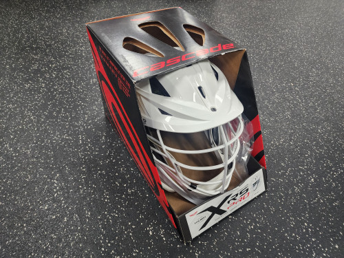 Vist Large View of Product Image Which is Cascade XRS PRO Lacrosse Helmet White One Size