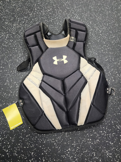 Vist Large View of Product Image Which is Used Under Armour CHEST PROTECTOR Catchers Chest Protector Black Adult