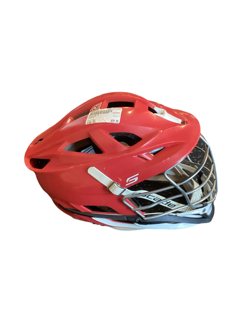 Vist Large View of Product Image Which is Used Cascade S Lacrosse Helmet Red One Size