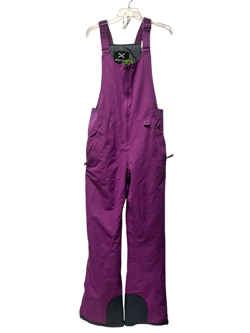 Vist Large View of Product Image Which is Used Arctix 5K Womens Snow Bibs Purple MD 33L