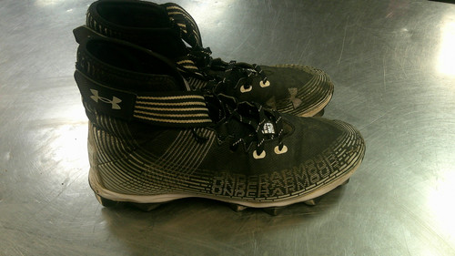 Vist Large View of Product Image Which is Used Under Armour Adult FB Cleats Black Senior 10.5