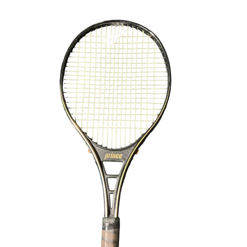 Vist Large View of Product Image Which is Used Prince PRO Adult Tennis Racquet Black 4 1/4"