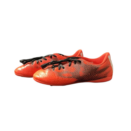 Vist Large View of Product Image Which is Used Adidas Soccer Cleats Orange Junior 03.5