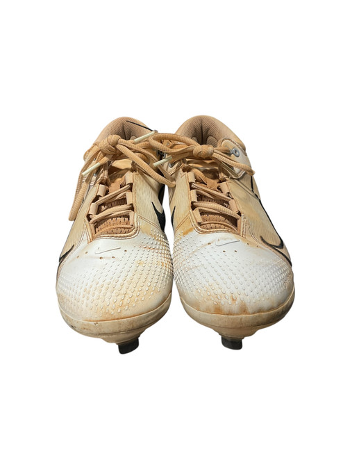 Vist Large View of Product Image Which is Used Nike HYPER DIAMOND 4 METAL CLEATS BB/SB Cleats White Senior 10