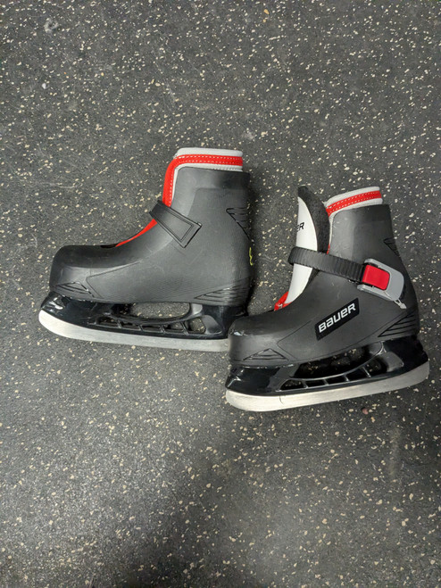 Vist Large View of Product Image Which is Used Bauer BAUER SKATES 8/9 Boys Softboot Skate Black Youth 08.0