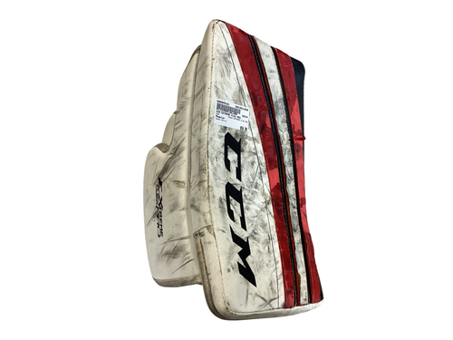 Vist Large View of Product Image Which is Used CCM EXTREME FLEX PRO Senior Goalie Blocker White