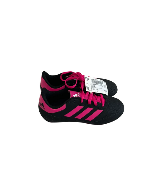 Vist Large View of Product Image Which is New Adidas Goletto Jr 1 Black and Pink Soccer Cleats