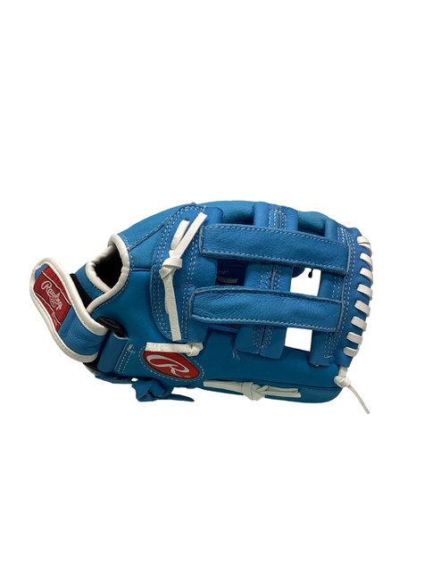 Vist Large View of Product Image Which is Used Rawlings 11 1/2 In BB/SB Glove RH Throw Carolina Blue 11 1/2"