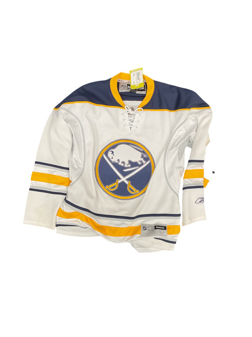 Vist Large View of Product Image Which is Used Buffalo Sabers Reebok Hockey Practice Jersey White SM
