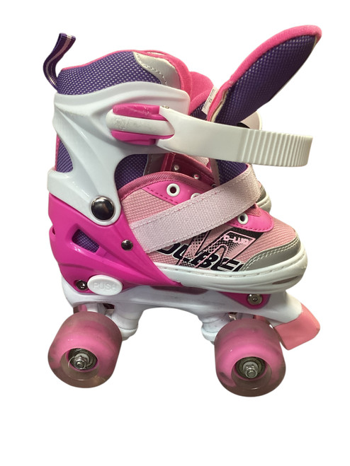 Vist Large View of Product Image Which is Used LUO ROLLER SKATES 12-13 Child Roller Quad Skates Pink Adjustable