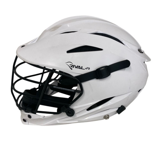Vist Large View of Product Image Which is Used STX RIVAL JR Lacrosse Helmet White SM