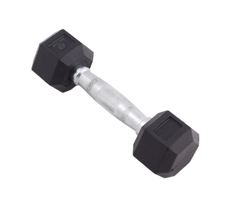 Vist Large View of Product Image Which is New Rubber Hex Dumbbell 8LB