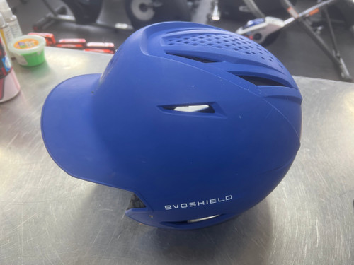 Vist Large View of Product Image Which is Used Evoshield HELMET Batting Helmet No Mask Royal Blue One Size