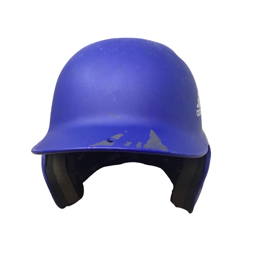 Vist Large View of Product Image Which is Used Adidas Triple Stripe Batting Helmet No Mask Royal Blue M/L