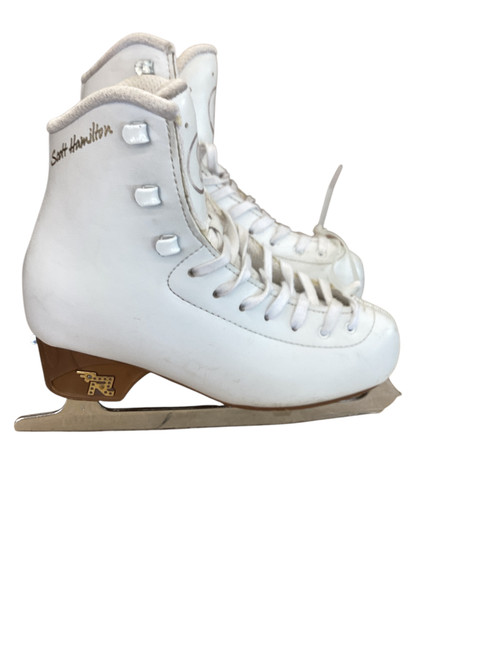 Vist Large View of Product Image Which is Used Risport SCOTT HAMILTON Girls Figure Skate White Junior 04.5