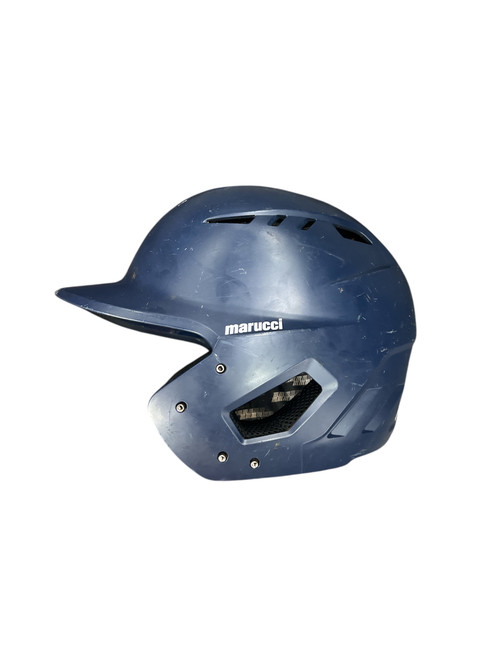 Vist Large View of Product Image Which is Used Marucci HELMET Batting Helmet No Mask Navy Blue One Size