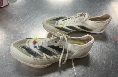 Vist Large View of Product Image Which is Used Adidas Track & Field Cleats Adult White Senior 9.5