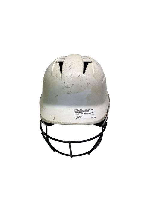 Vist Large View of Product Image Which is Used Marucci BATTING HEMLET Batting Helmet w/Mask White SM