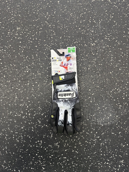 Vist Large View of Product Image Which is New Franklin BB Grow Batting Gloves Black LG