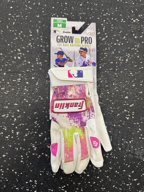 Vist Large View of Product Image Which is New Franklin Grow Batting Gloves White MD