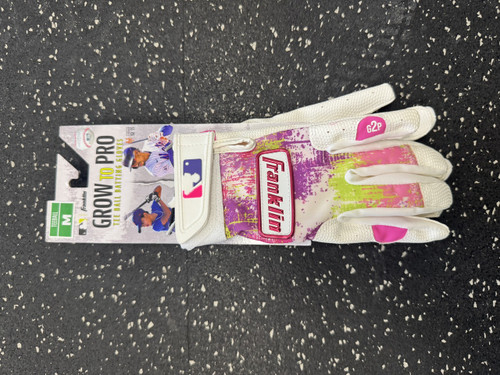 Vist Large View of Product Image Which is New Franklin Grow Batting Gloves White MD