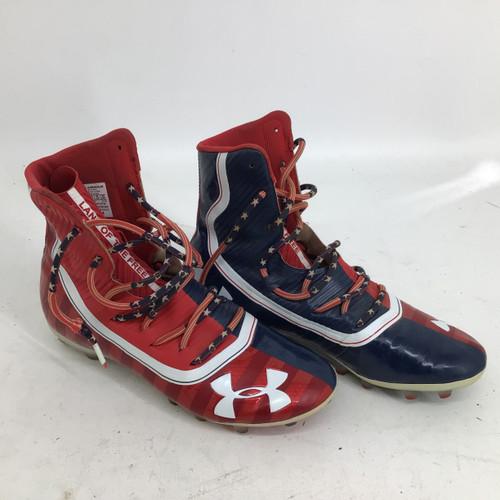 Vist Large View of Product Image Which is Used Under Armour HIGHLIGHT SR 10.0 FB CLEAT Adult FB Cleats Red Senior 10