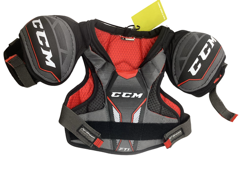 Vist Large View of Product Image Which is Used CCM JETSPEED FT1 Youth Shoulder Pads LG