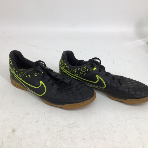 Vist Large View of Product Image Which is Used Nike TIEMPO SR 6 INDOOR CLEATS Soccer Turf Shoes Black Senior 6