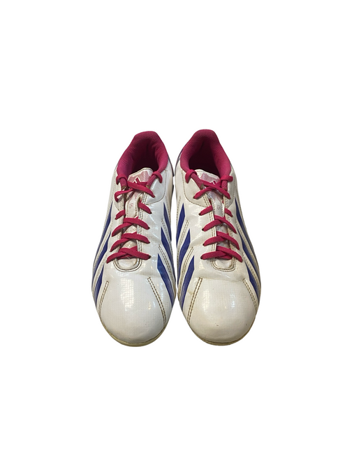 Vist Large View of Product Image Which is Used Adidas Soccer Cleats Pink Youth 08.0