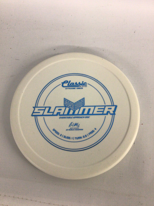 Vist Large View of Product Image Which is Used Dynamic Discs SOCKBOMB SLAMMER Disc Golf Putter White