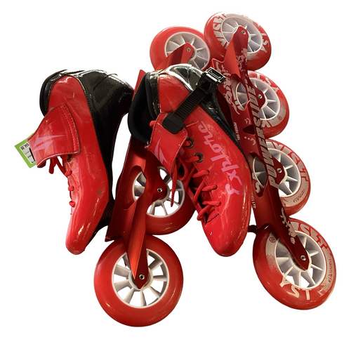 Vist Large View of Product Image Which is Used EXPLORE SPEED SKATE Racing Inline Skates Red Senior 6.5