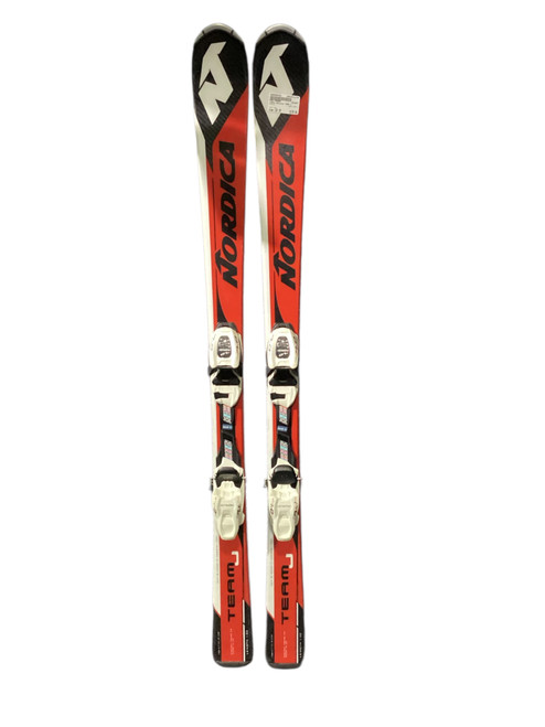 Vist Large View of Product Image Which is Used Nordica TEAM J Boys DH Ski/Binding Red 130 cm