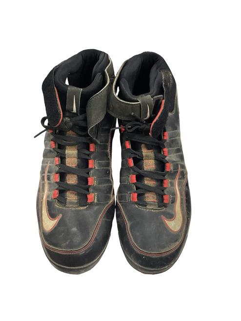 Vist Large View of Product Image Which is Used Nike AIR BB/SB Cleats Black And Red Senior 11.5