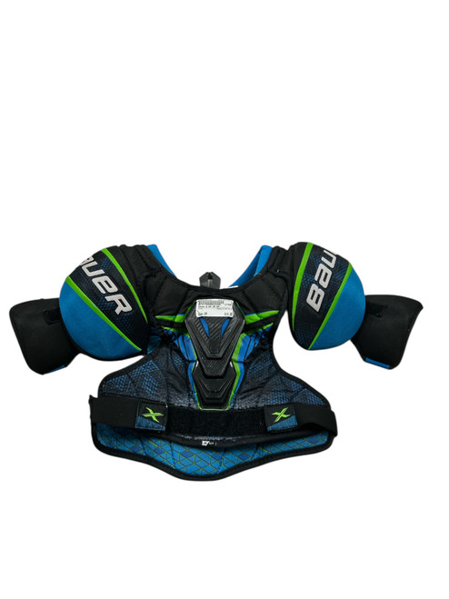 Vist Large View of Product Image Which is Used Bauer X SP JR SM Youth Shoulder Pads SM