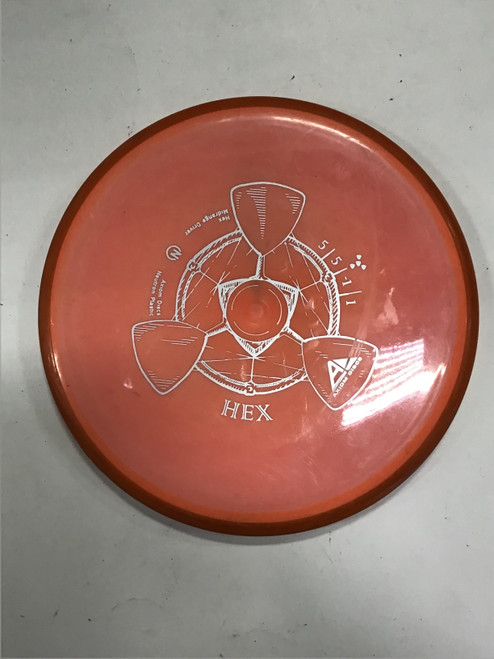 Vist Large View of Product Image Which is Used Axiom NEUTRON HEX Disc Golf Mid Range Orange 175g
